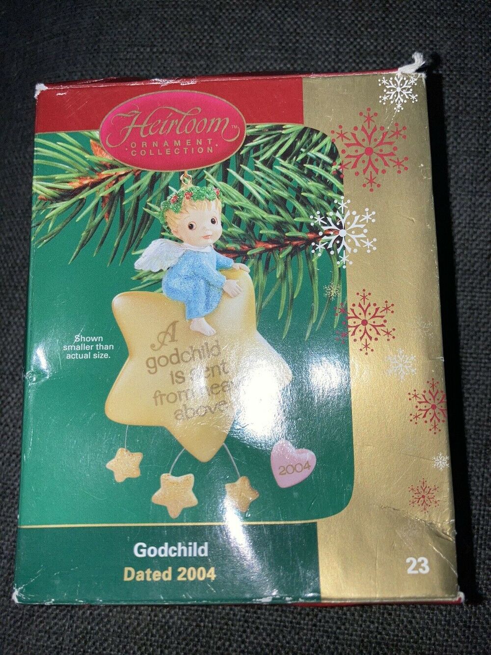 Godchild 2004 Christmas Ornament. Carlton Cards Heirloom Ornament Collection